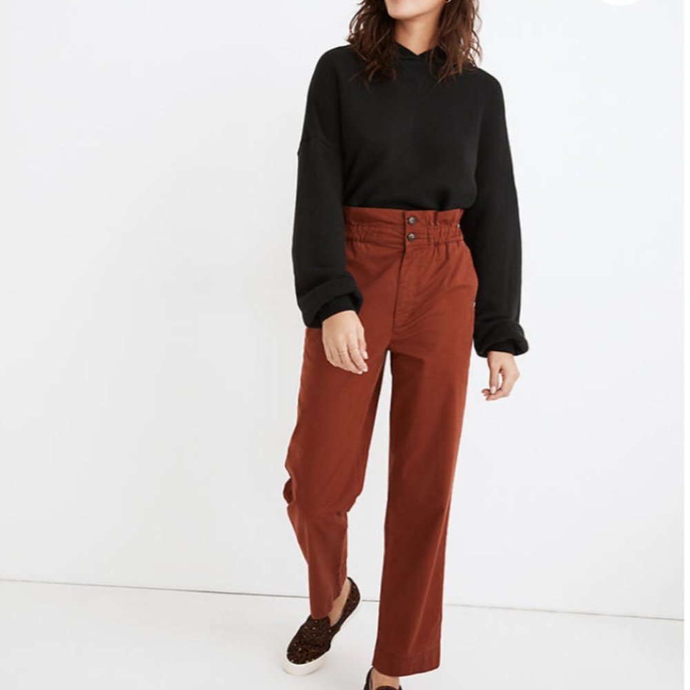 NWT! Madewell Paperbag Tapered Pants
